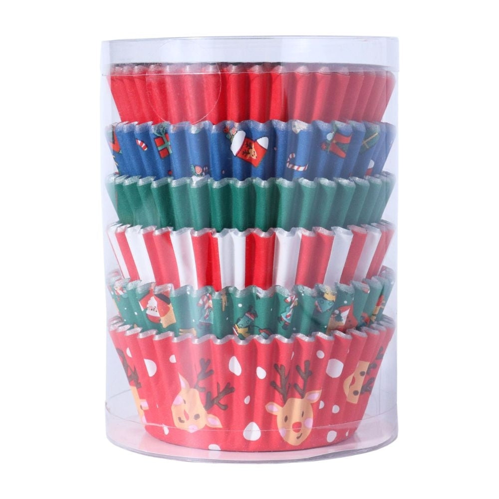 PME Santa Mix Christmas Foil-lined Cupcake Cases x 100