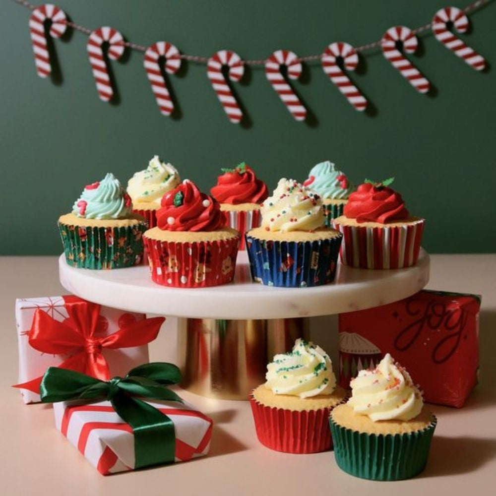 PME Santa Mix Christmas Foil-lined Cupcake Cases x 100