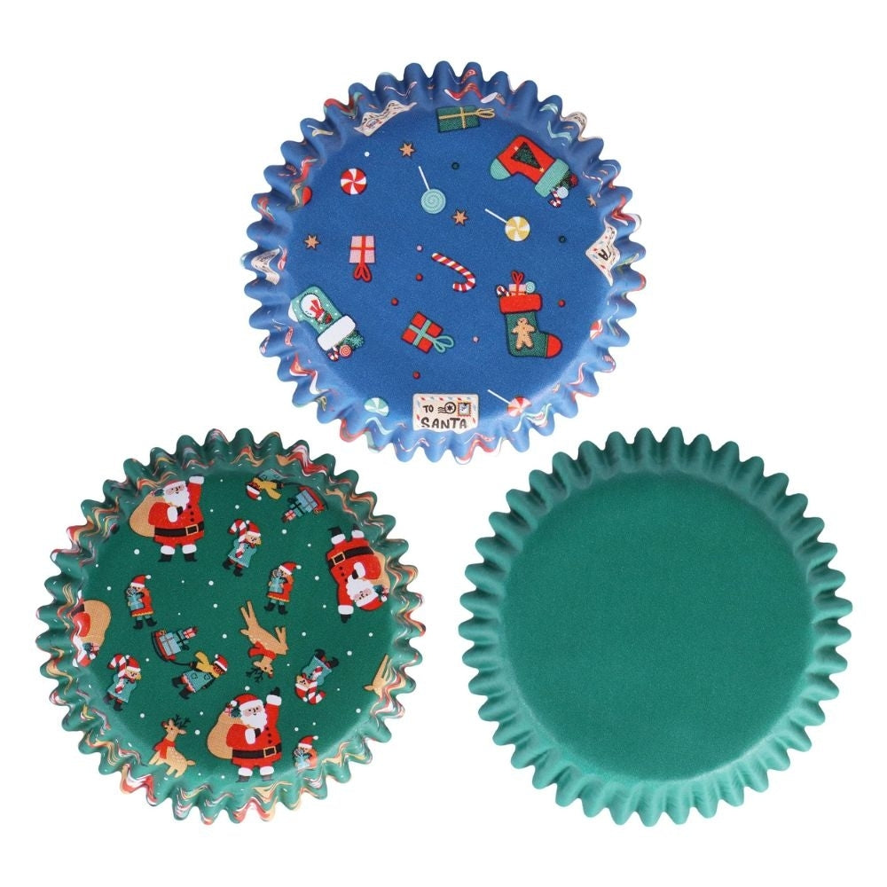 PME Santa Mix Christmas Foil-lined Cupcake Cases x 100
