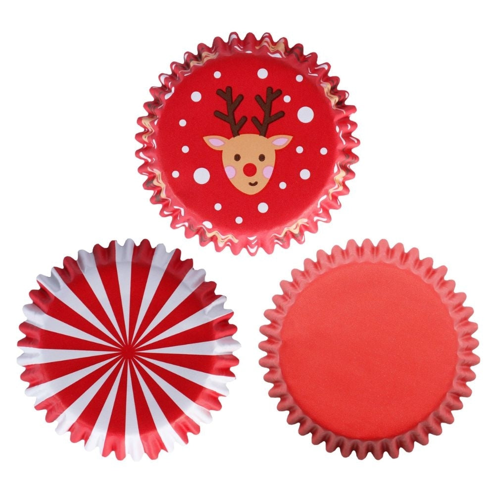 PME Santa Mix Christmas Foil-lined Cupcake Cases x 100