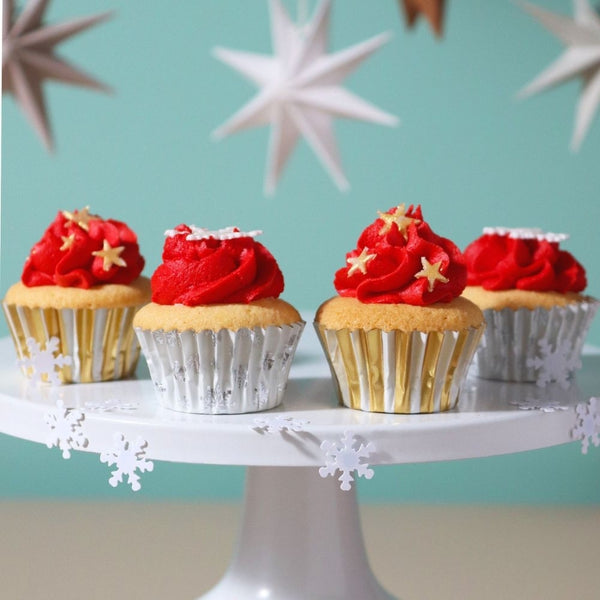 PME Sparkle Christmas Foil-lined Mini Cupcake Cases x 60