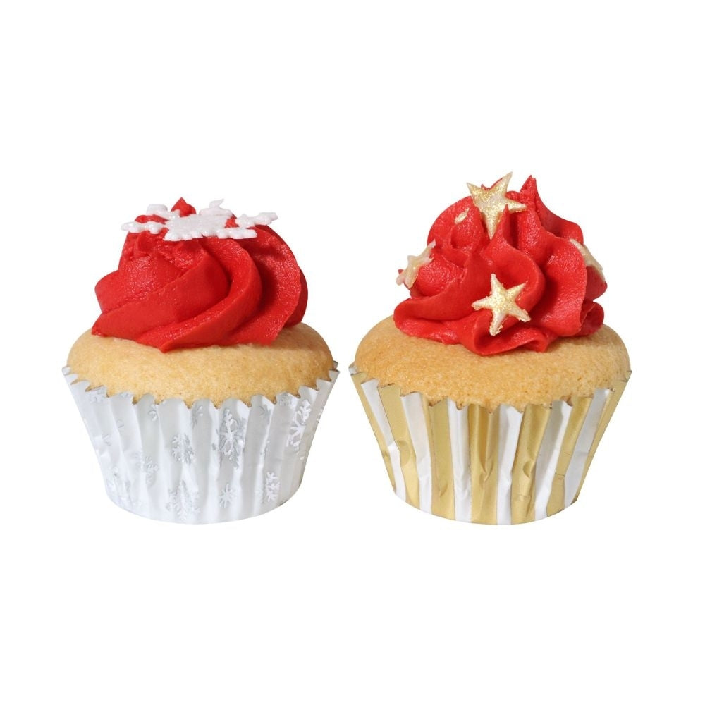 PME Sparkle Christmas Foil-lined Mini Cupcake Cases x 60