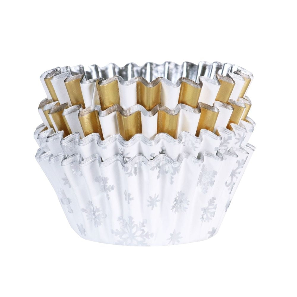 PME Sparkle Christmas Foil-lined Mini Cupcake Cases x 60