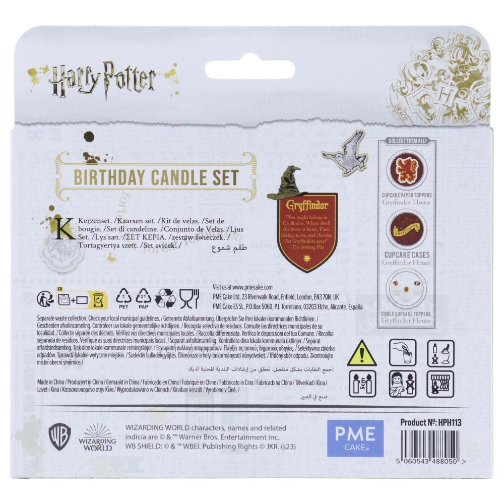 PME Harry Potter Gryffindor House Candles Set Of 7