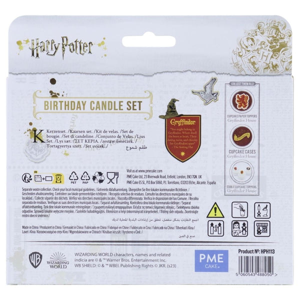 PME Harry Potter Gryffindor House Candles Set Of 7