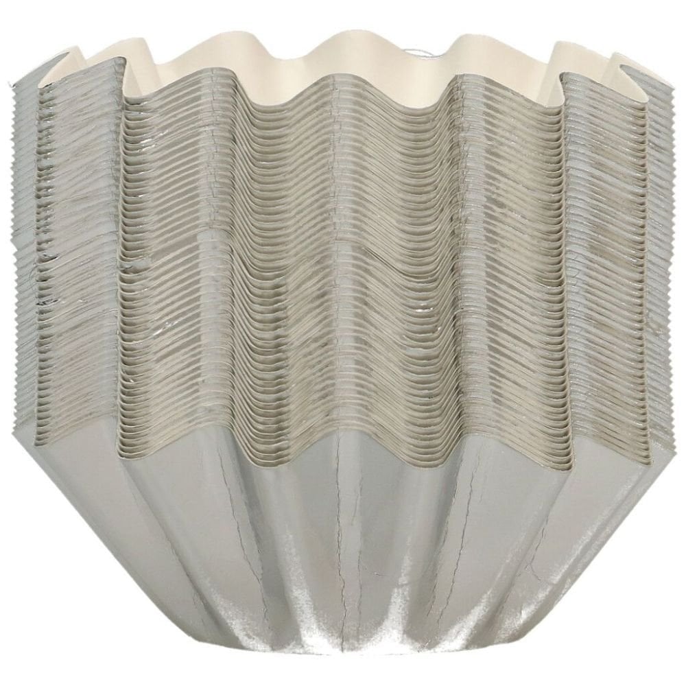 FunCakes Metallic Silver Bloom Baking Cases x 48
