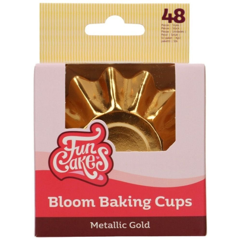 FunCakes Metallic Gold Bloom Baking Cases x 48