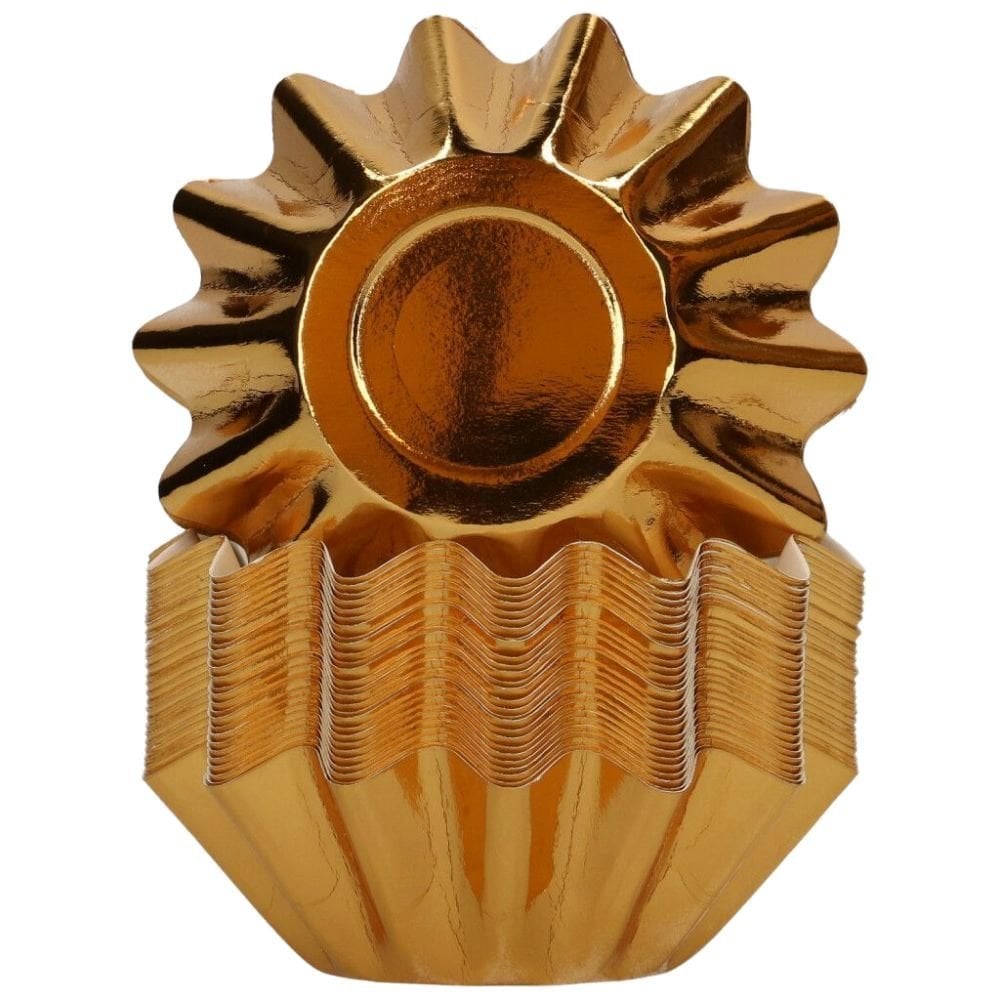 FunCakes Metallic Gold Bloom Baking Cases x 48