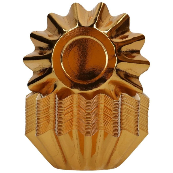 FunCakes Metallic Gold Bloom Baking Cases x 48