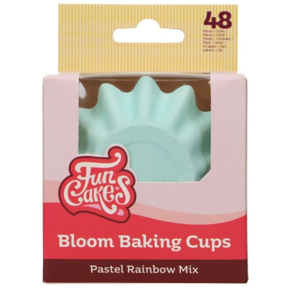FunCakes Pastel Rainbow Mix Bloom Baking Cases x 48
