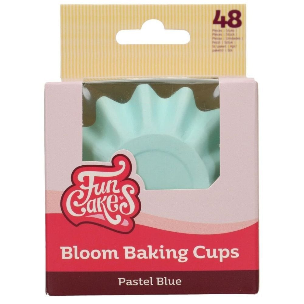 FunCakes Pastel Blue Bloom Baking Cases x 48
