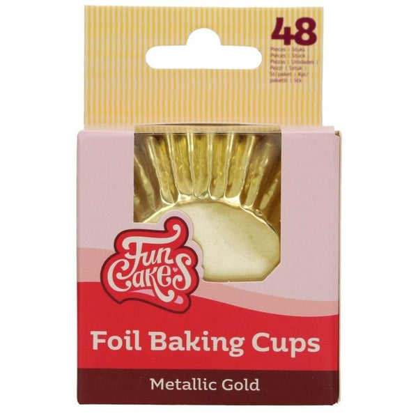 FunCakes Metallic Gold Foil Baking Cases x 48