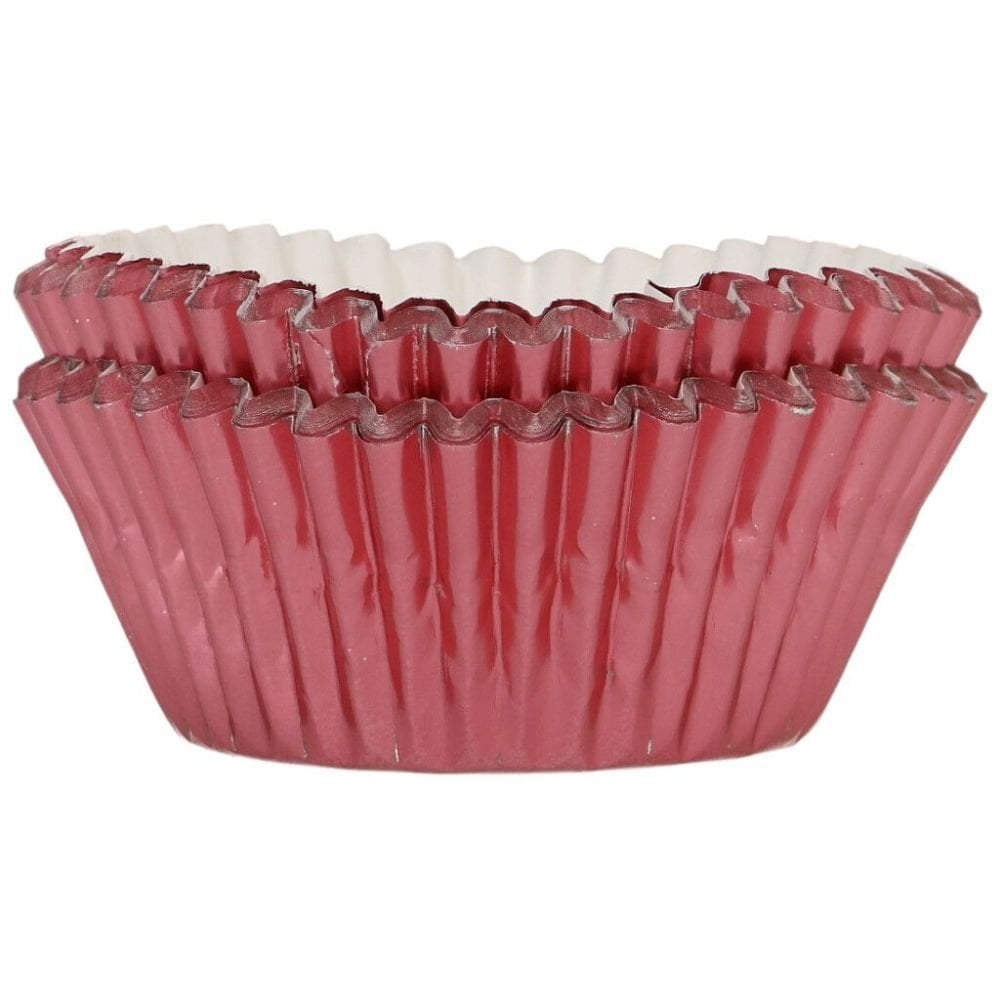 FunCakes Metallic Rose Gold Foil Baking Cases x 48