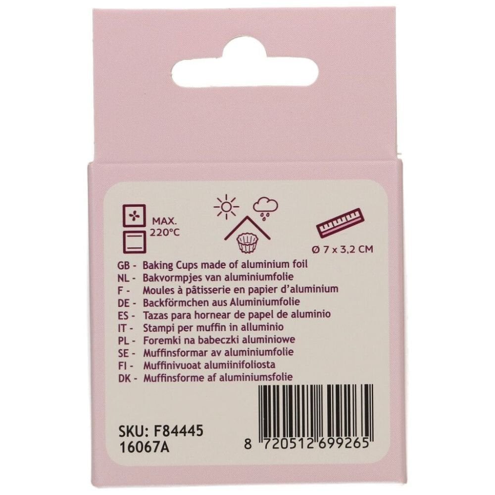 FunCakes Metallic Rose Gold Foil Baking Cases x 48