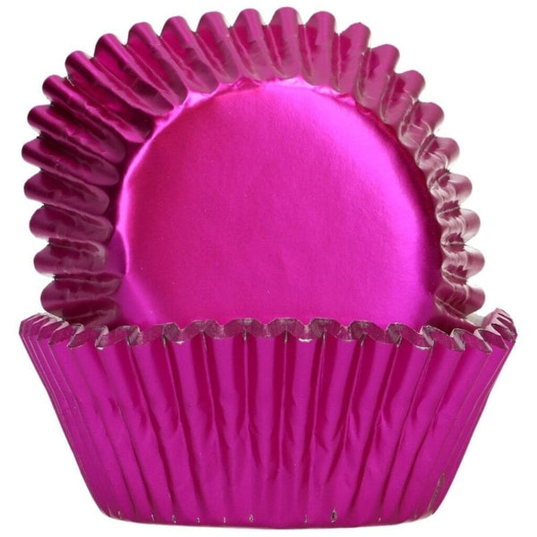 FunCakes Metallic Pink Foil Baking Cases x 48