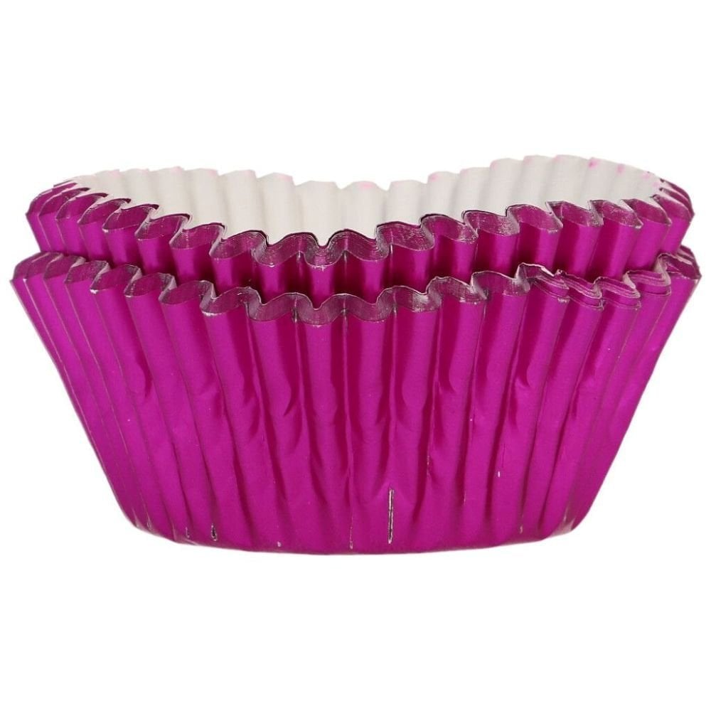 FunCakes Metallic Pink Foil Baking Cases x 48