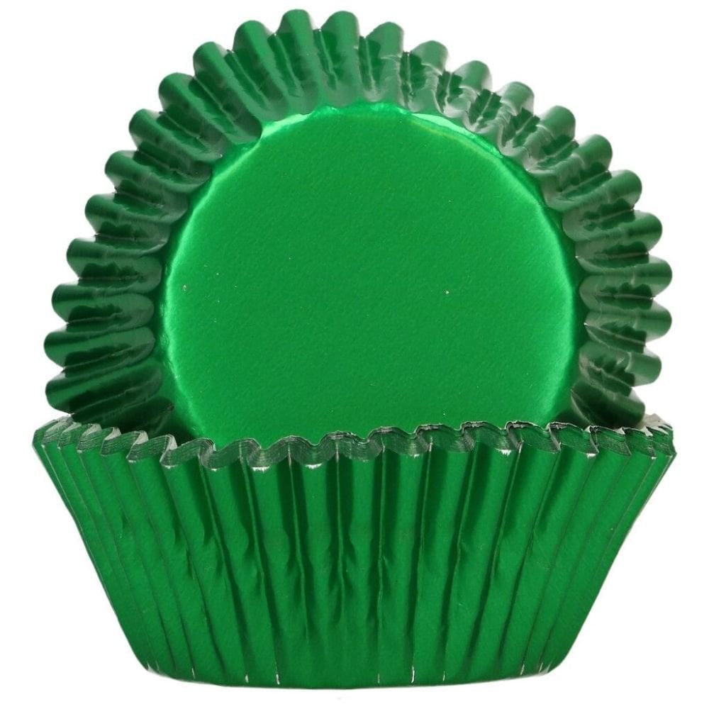 FunCakes Metallic Green Foil Baking Cases x 48