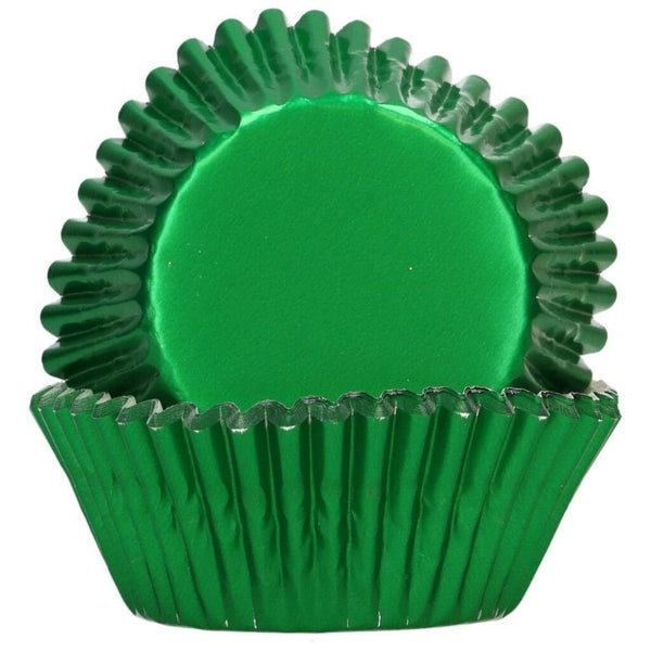 FunCakes Metallic Green Foil Baking Cases x 48