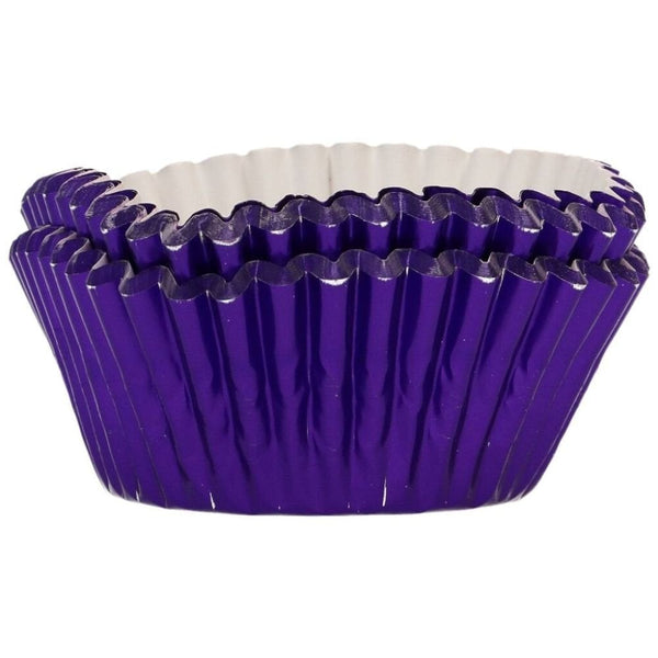 FunCakes Metallic Purple Foil Baking Cases x 48