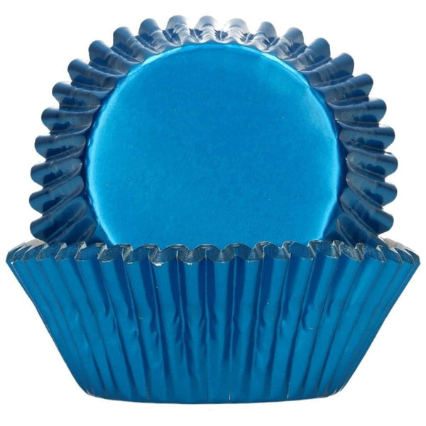 FunCakes Metallic Blue Foil Baking Cases x 48