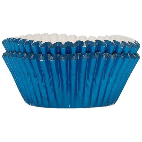 FunCakes Metallic Blue Foil Baking Cases x 48