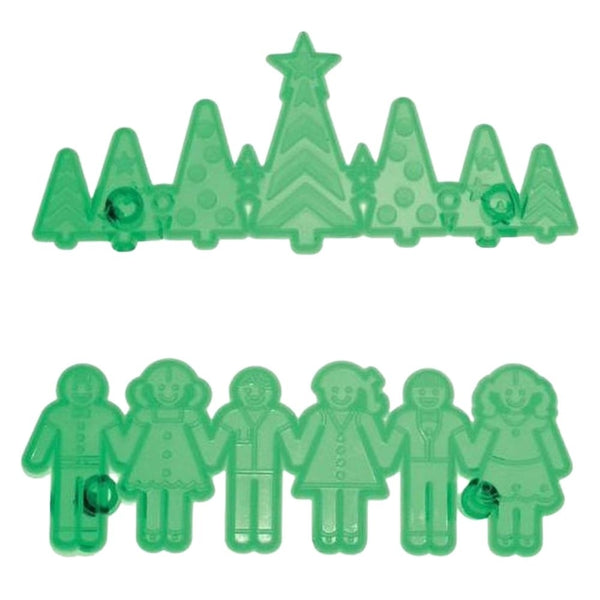 PME Christmas Tree & Children Border Frieze Icing Cutter Set