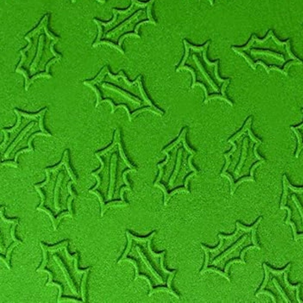 PME Small Holly Leaf Pattern Textured Rolling Pin 19.5cm