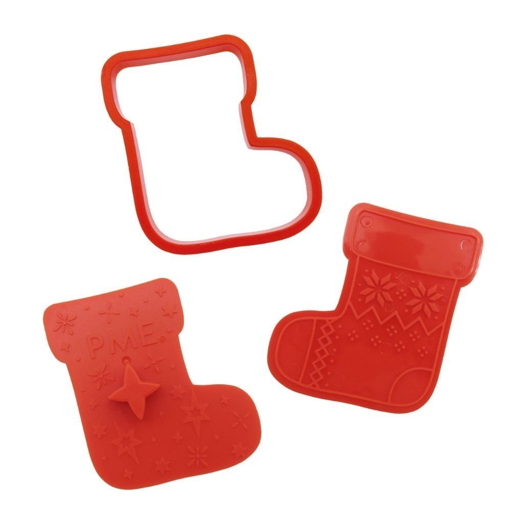 PME Cosy Christmas Christmas Cookie Cutters & Stamps Set Of 3
