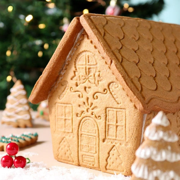 PME Gingerbread House Christmas Cookie Cutters & Stamps Set Of 3