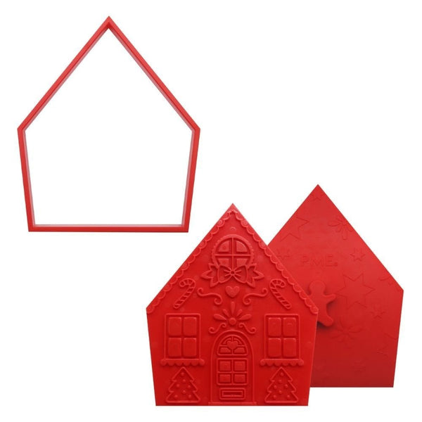 PME Gingerbread House Christmas Cookie Cutters & Stamps Set Of 3