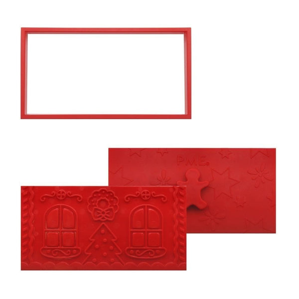 PME Gingerbread House Christmas Cookie Cutters & Stamps Set Of 3