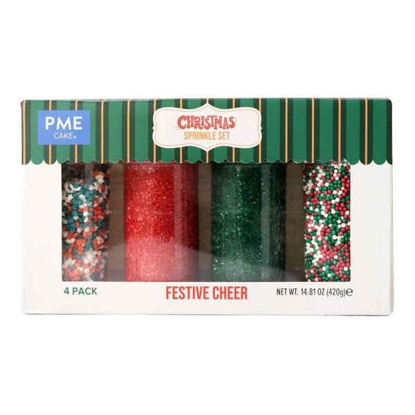 PME Festive Cheer Set Of 4 Christmas Sprinkles 420g
