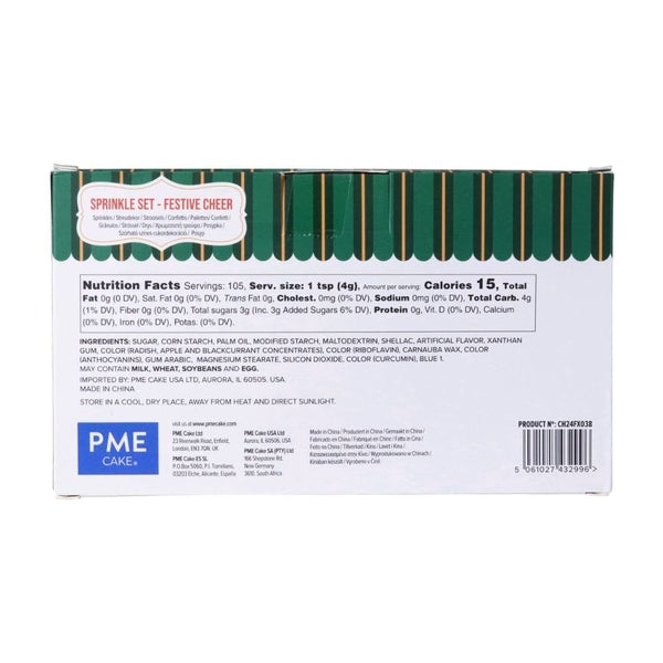 PME Festive Cheer Set Of 4 Christmas Sprinkles 420g
