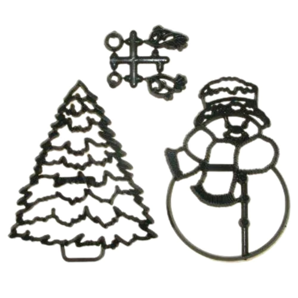 Patchwork Cutters Large Snowman & Christmas Tree Sugarcraft Icing Cutter Set Of 6