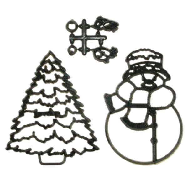 Patchwork Cutters Large Snowman & Christmas Tree Sugarcraft Icing Cutter Set Of 6