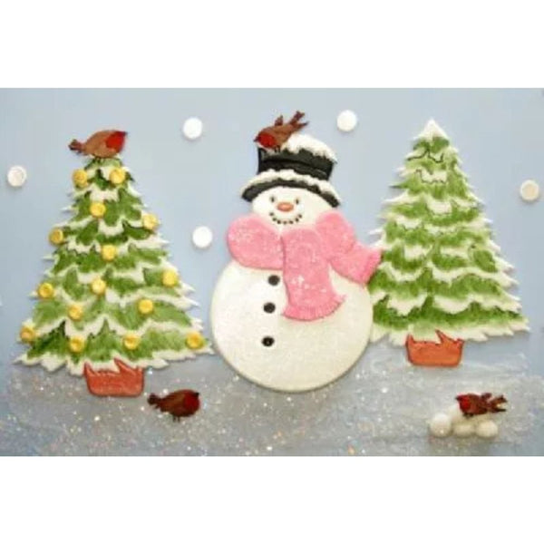 Patchwork Cutters Large Snowman & Christmas Tree Sugarcraft Icing Cutter Set Of 6