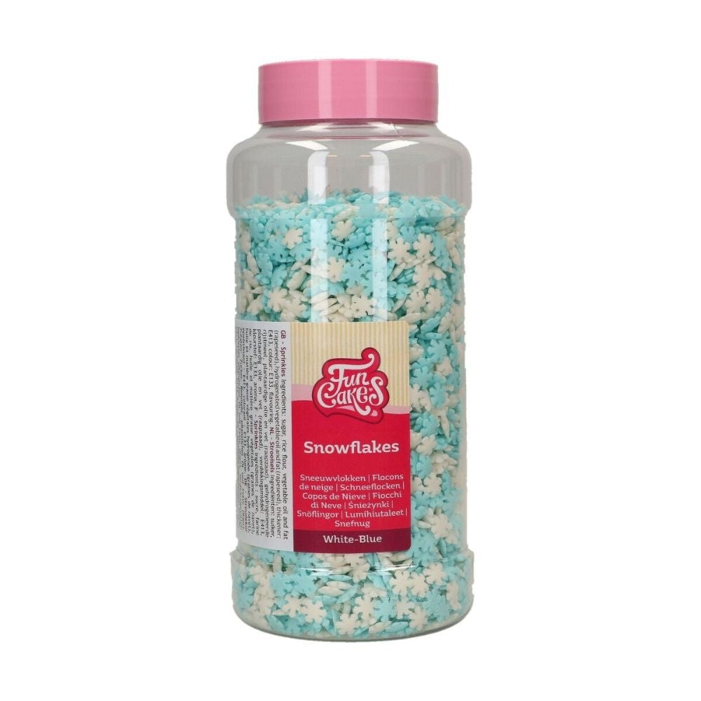 FunCakes EXPIRED - Snowflakes Sprinkles White/Blue 450g - FunCakes [OCT 2025]