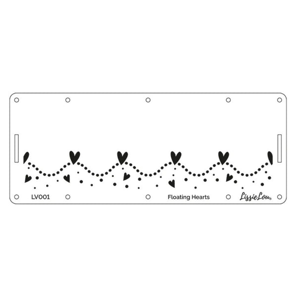 LissieLou Floating Hearts Border Cake Stencil