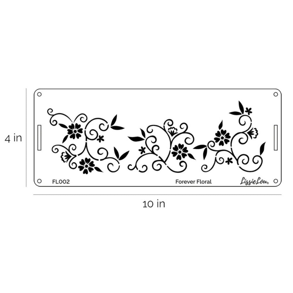 LissieLou Forever Floral Border Cake Stencil