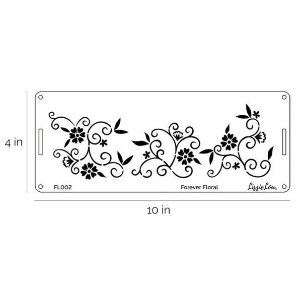 LissieLou Forever Floral Border Cake Stencil