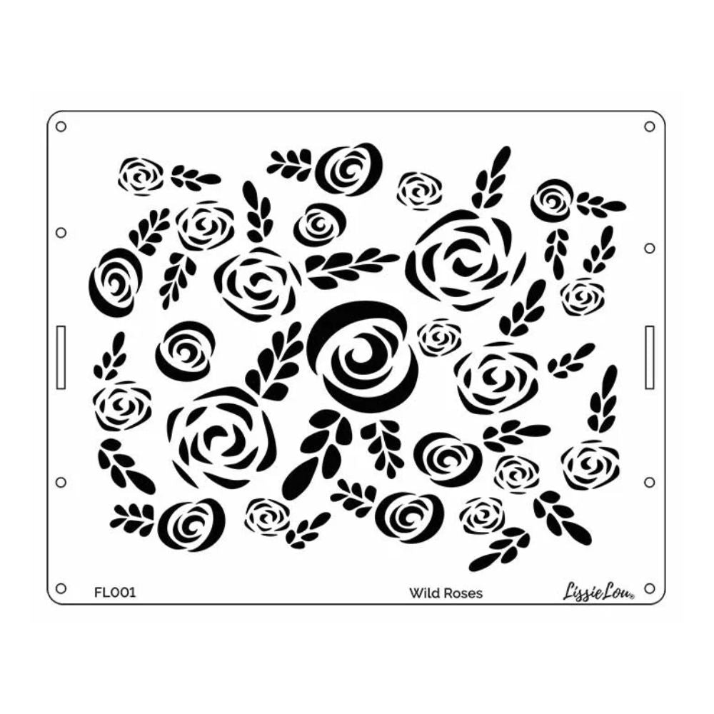 LissieLou Wild Roses Full Size Cake Stencil