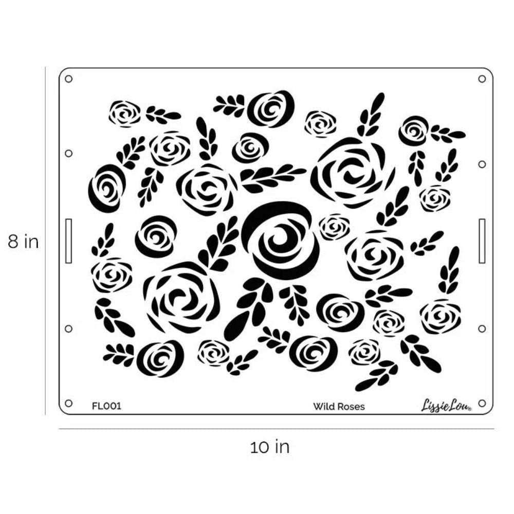 LissieLou Wild Roses Full Size Cake Stencil
