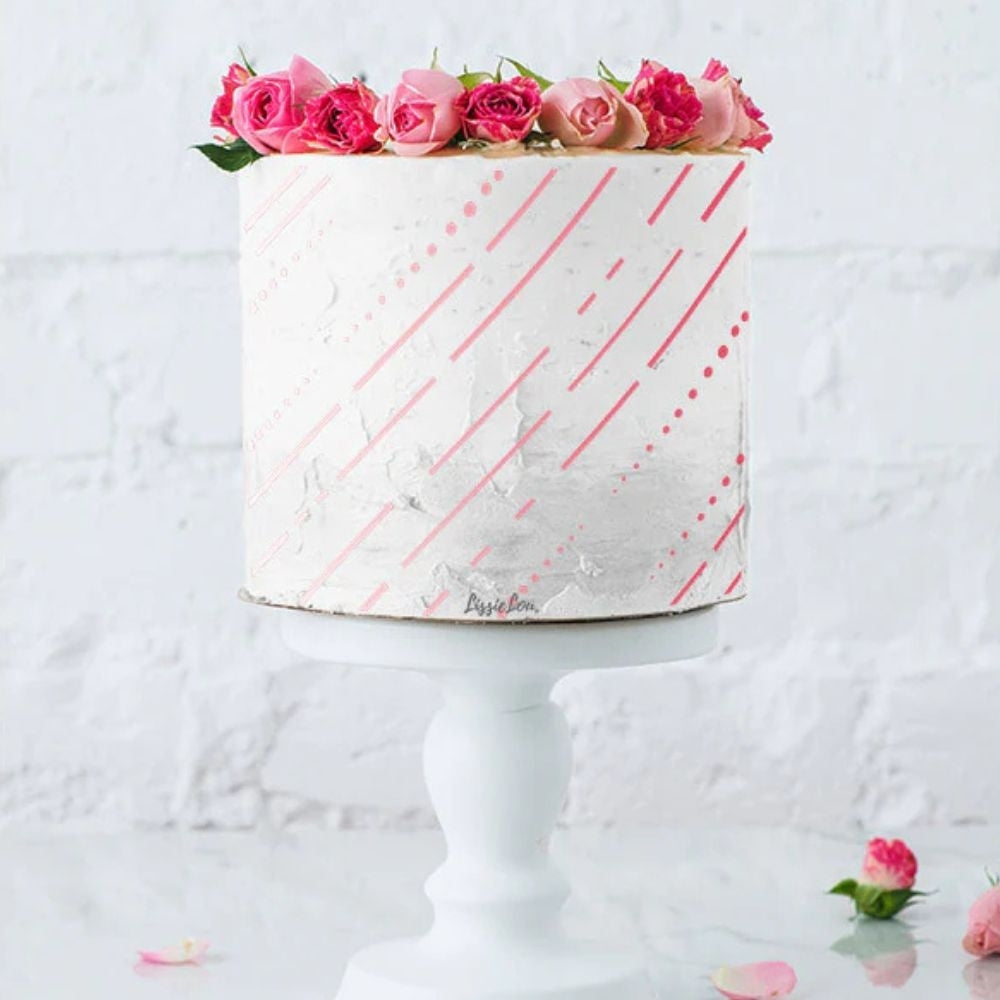 LissieLou Dots & Dashes Full Size Cake Stencil