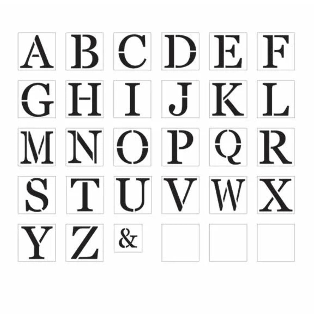 LissieLou Regal Wreath Monogram Cake Stencil Set