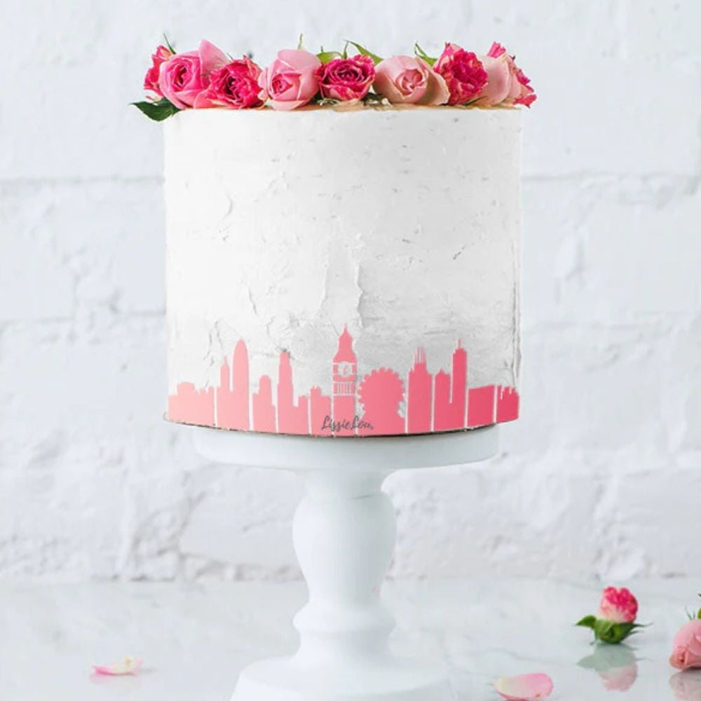 LissieLou London City Skyline Border Cake Stencil
