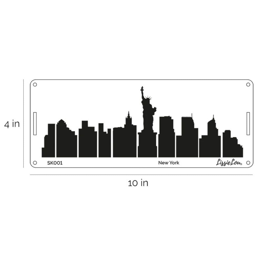 LissieLou New York City Skyline Border Cake Stencil