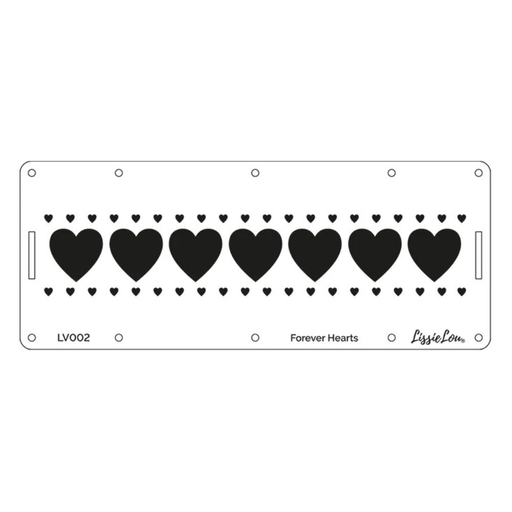 LissieLou Forever Hearts Border Cake Stencil