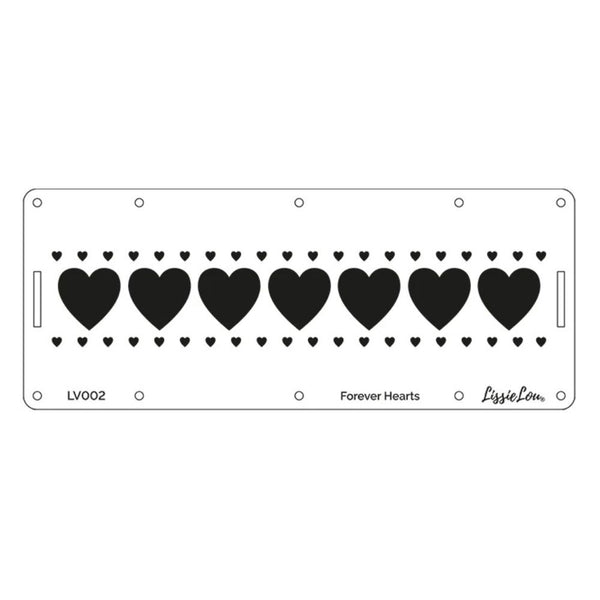 LissieLou Forever Hearts Border Cake Stencil