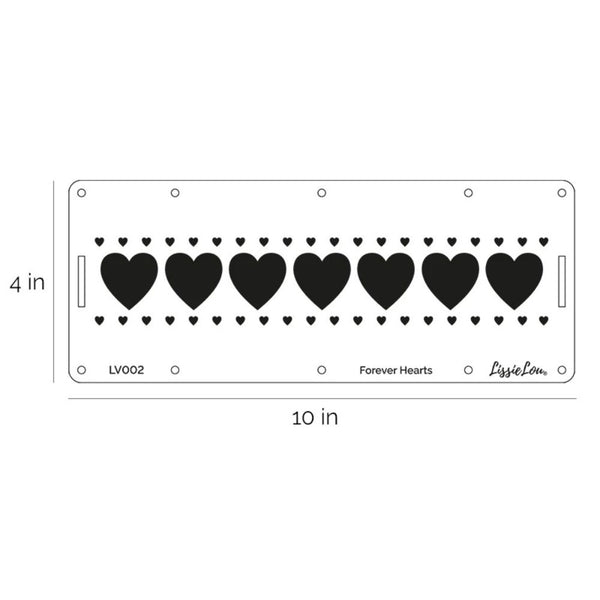 LissieLou Forever Hearts Border Cake Stencil