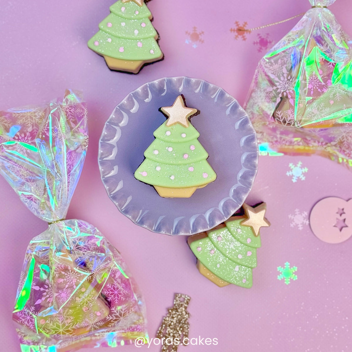 Wilton Treat Bags Iridescent Snowflake x10